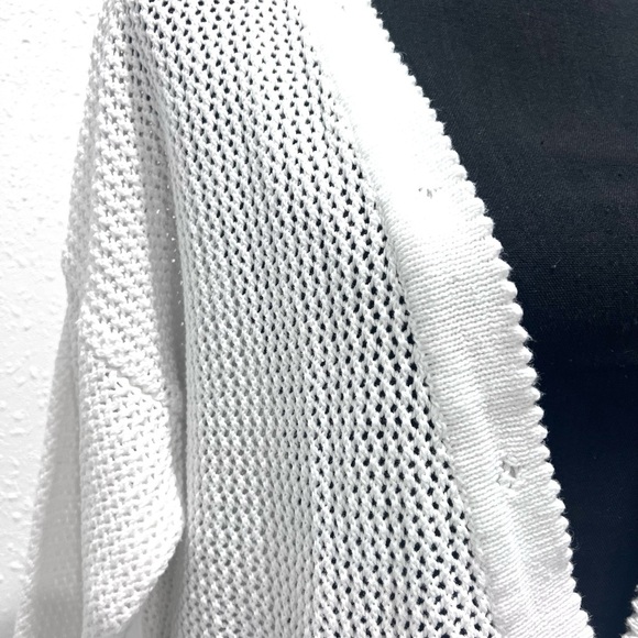 Express Tricot vintage white Floral Cardigan Sweater L - Picture 9 of 11